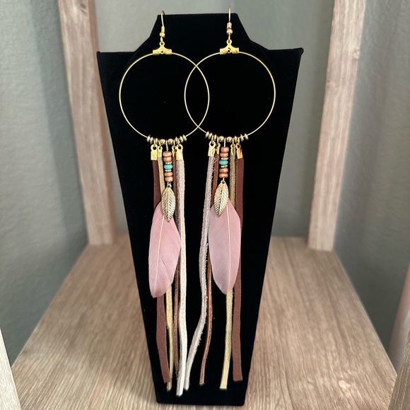 Leather Handmade Earrings - Picture 1 of 5